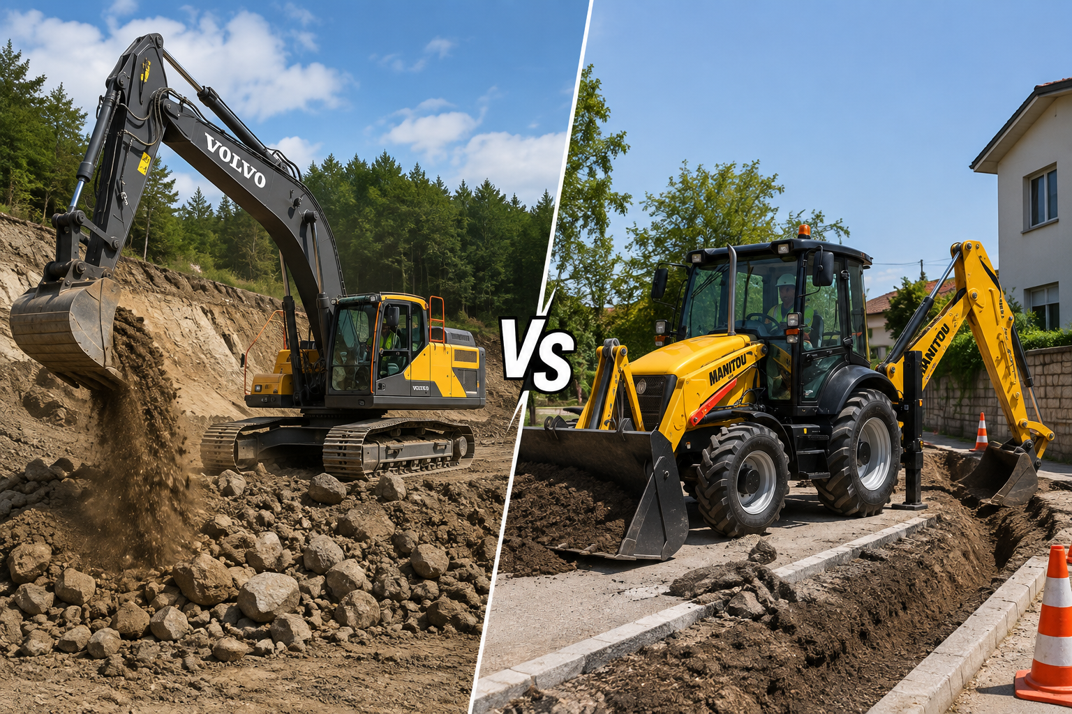 Excavators vs Backhoes – Right Machine for the Job